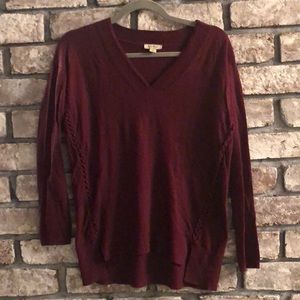 Lucky Brand burgundy sweater